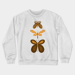 Butterflies Orange Crewneck Sweatshirt